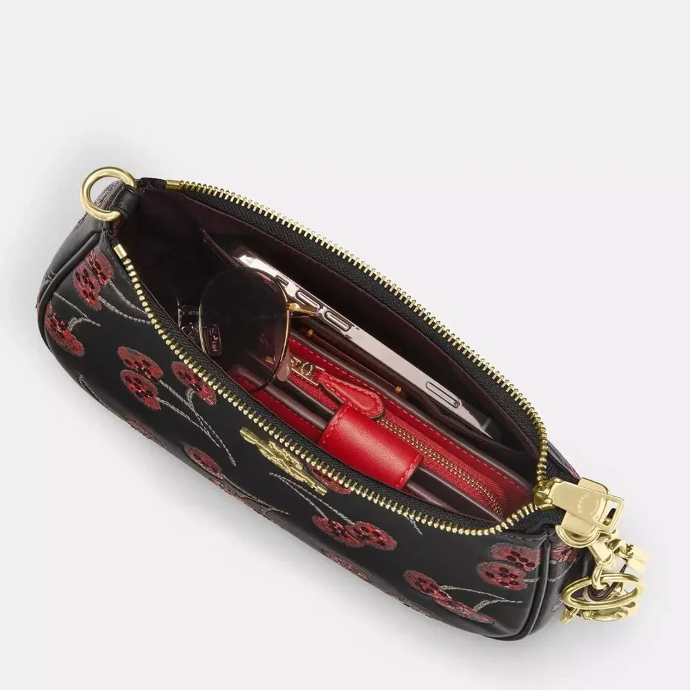 Coach CCZ16 Teri Shoulder Bag Leather Crossbody With Cherry Print NWT - Picture 7 of 12